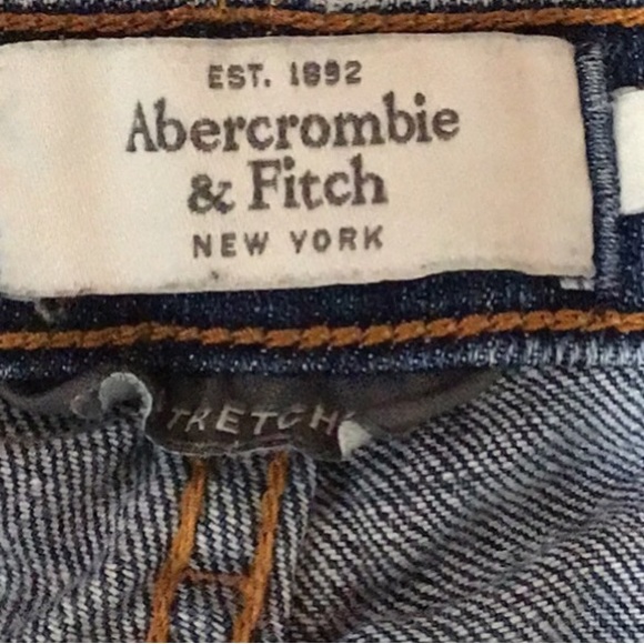 Abercrombie & Fitch Denim Blue Low-Rise Straight Leg Jeans, Stretch, Size 6 - Picture 8 of 9